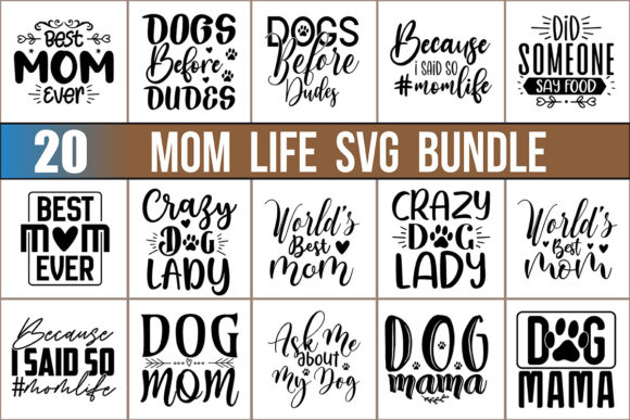 Mom Life SVG Bundle: Graphics for Crafts