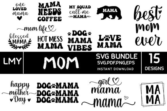 Mothers Day Svg Mom Life Graphics for Crafts