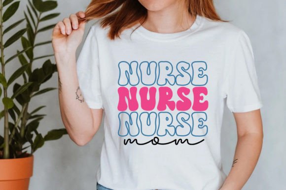Nurse Mom Retro Svg: Graphics for Crafts