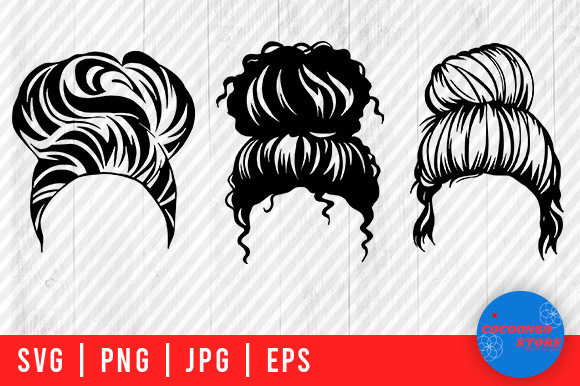 Reviewing the Messy Bun Mom, Hairstyle SVG for Stitchers