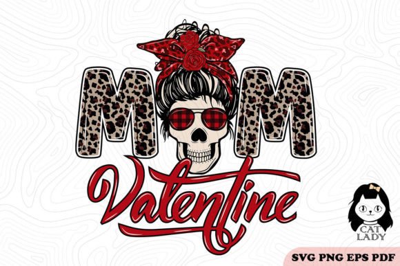 Skull Mom Valentine Graphics for Crafts